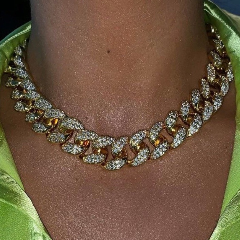 COPY - Silver women Cuban choker - Picture 2 of 8
